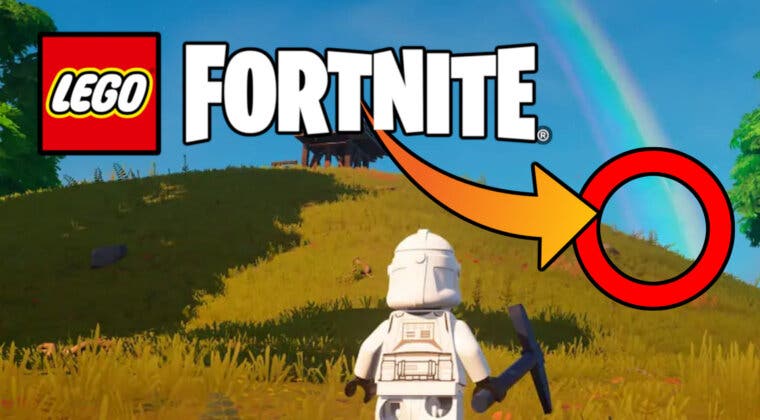 Imagen de LEGO Fortnite: ¿Qué pasa si llegas al final de un arco iris en el juego?