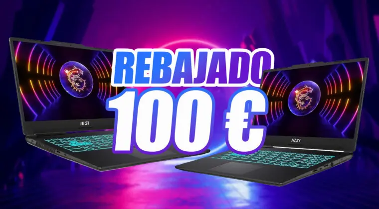 Imagen de Portátil gaming MSI Cyborg 15 rebajado 100 euros en Amazon