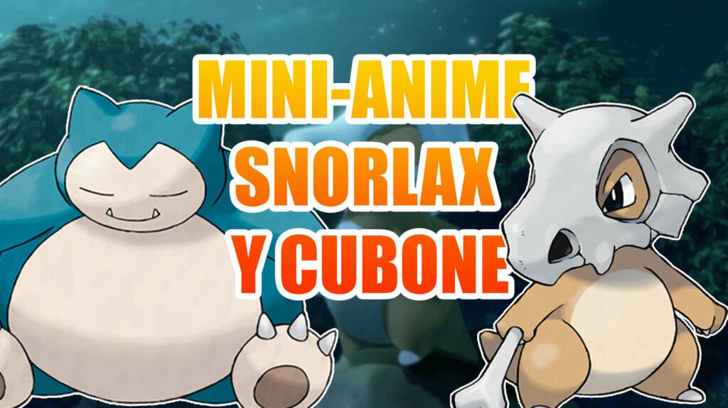 Pokemon anime Snorlax and Cubone
