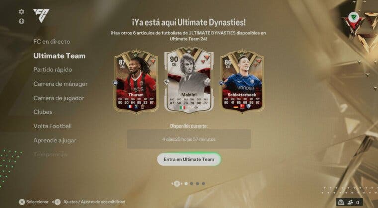 Imagen de EA Sports FC 24: seis nuevos Ultimate Dynasties (uno de ellos Maldini) protagonizan el mini-lanzamiento