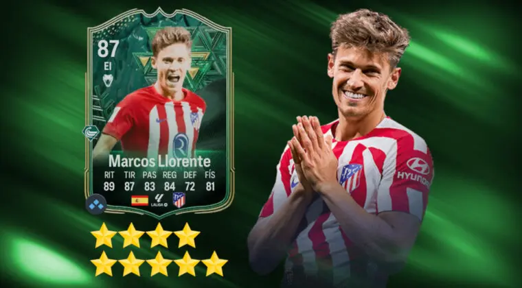 Imagen de EA Sports FC 24: review de Marcos Llorente Winter Wildcards. ¿Gran atacante a un precio bajo?