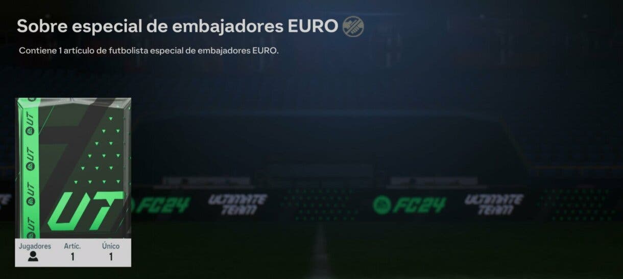 Sobre especial de embajadores EURO EA Sports FC 24 Ultimate Team