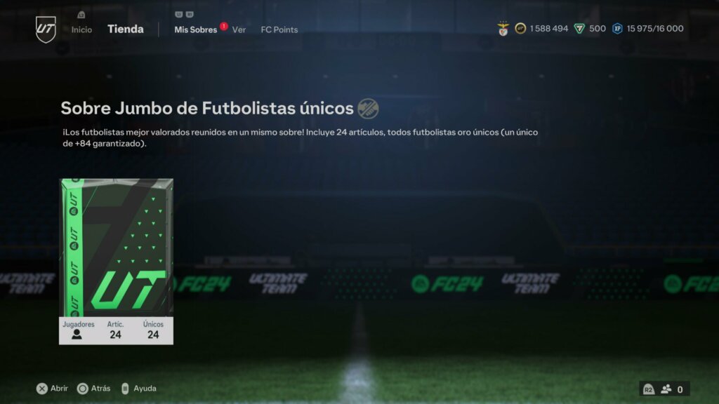 sobre de regalo de companion app ea sports fc 24