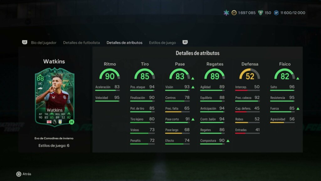 watkins if con evolucion alto ahi ea sports fc 24