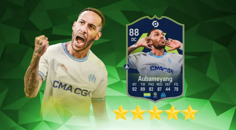 Imagen de EA Sports FC 24: ¿Merece la pena Aubameyang POTM de la Ligue 1? (Jugador SBC)