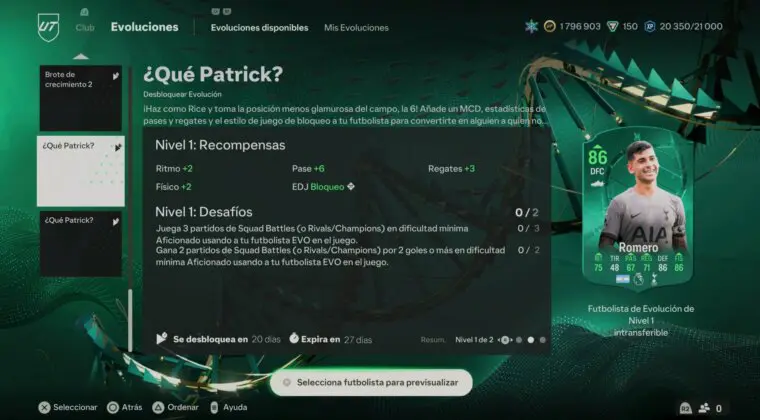 Imagen de EA Sports FC 24: la nueva Evolución gratuita "¿Qué Patrick?" permite crear varios MCD
