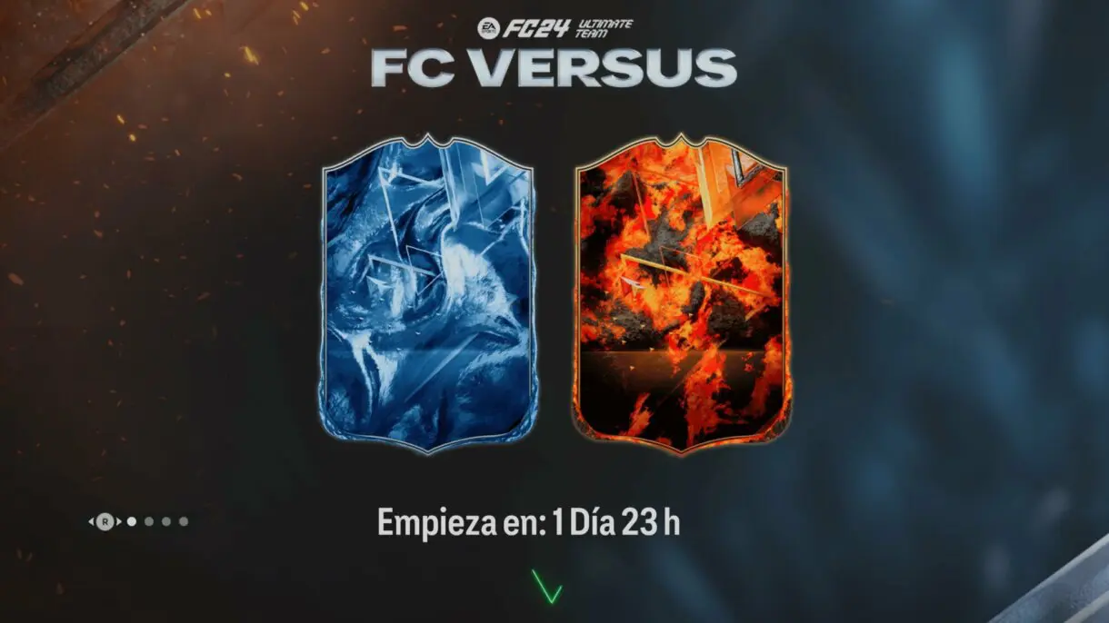 Pantalla de carga EA Sports FC 24 Ultimate Team con los diseños de FC Versus