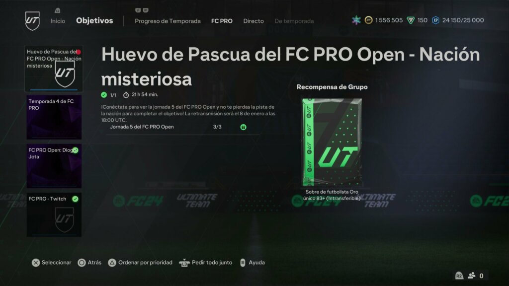 huevo de pascua del fc pro open completado ea sports fc 24