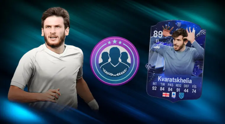 Imagen de EA Sports FC 24: ¿Merece la pena Kvaratskhelia Menciones Honoríficas? (Jugador SBC)