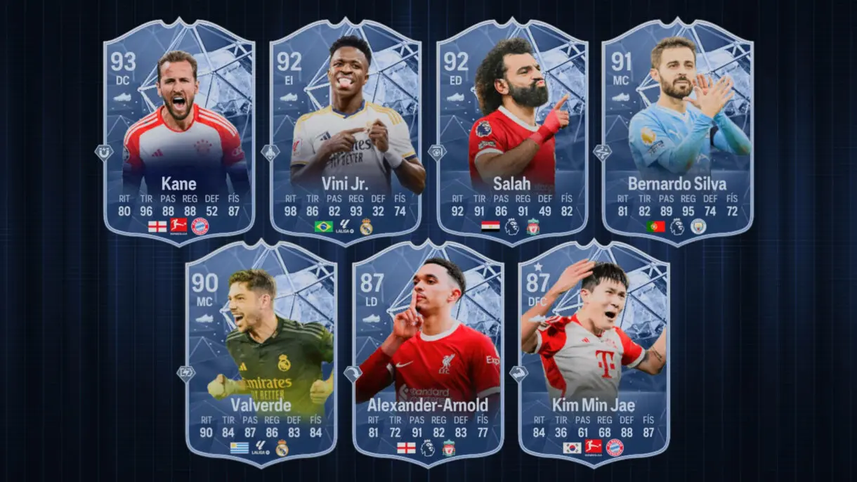 Mejores cartas en EA Sports FC 24 Ultimate Team de Kane, Vinícius, Salah, Bernardo Silva, Valverde, Alexander-Arnold y Kim Min Jae (en conceptuales)