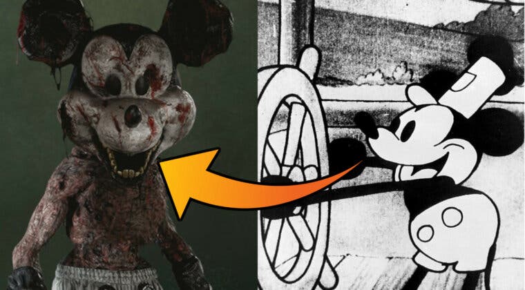 Imagen de Mickey Mouse pasa a ser de dominio público y anuncian el primer juego de terror horrendo con él
