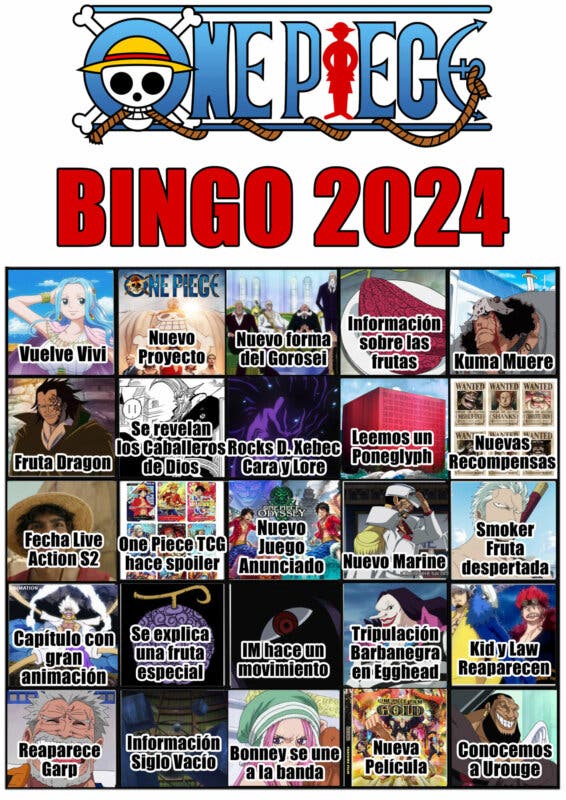 bingo One Piece 2024