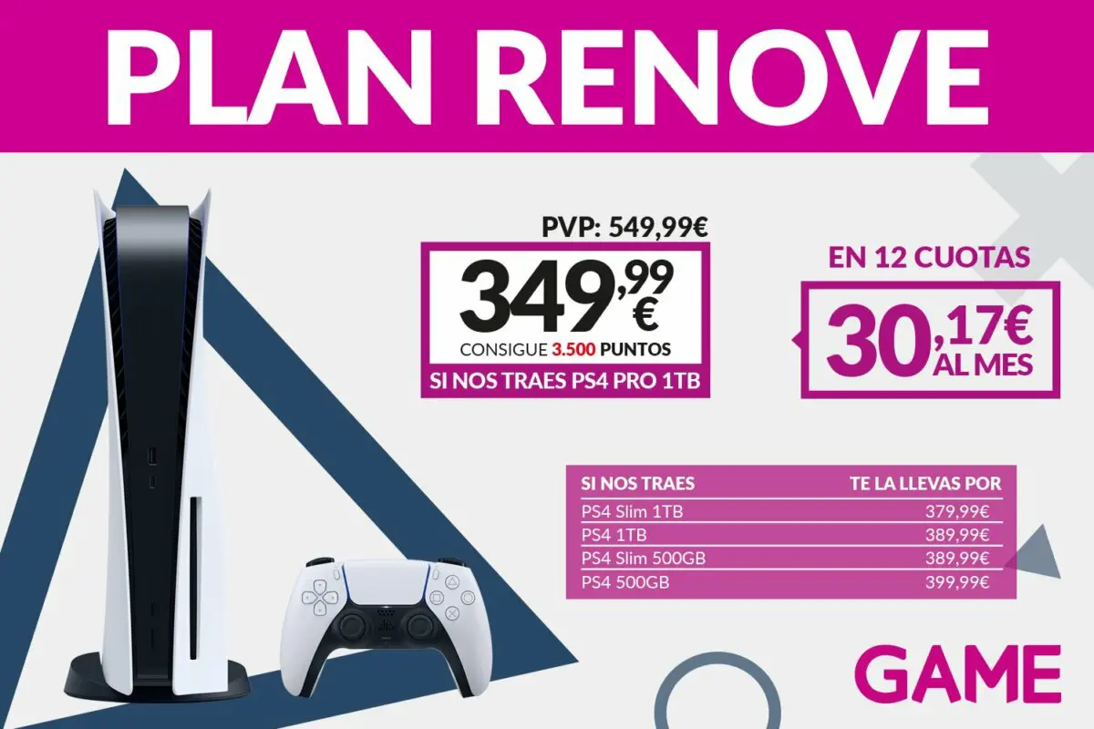 plan renove GAME PS5