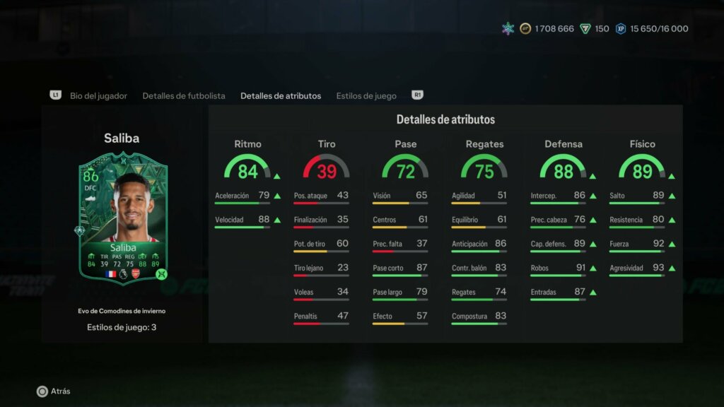 saliba oro evolucionado ea sports fc 24 1
