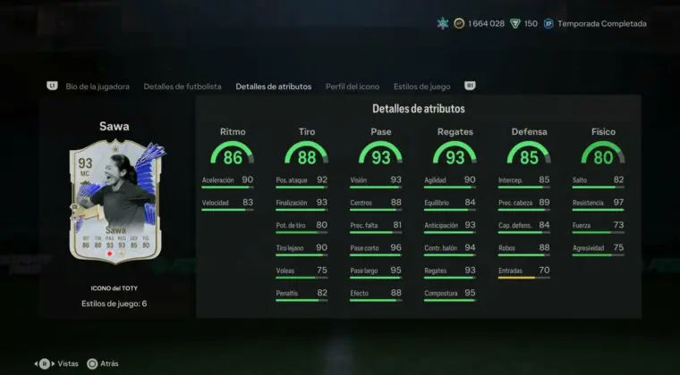 Imagen de EA Sports FC 24: llegó el SBC de la completa Sawa Icono del TOTY