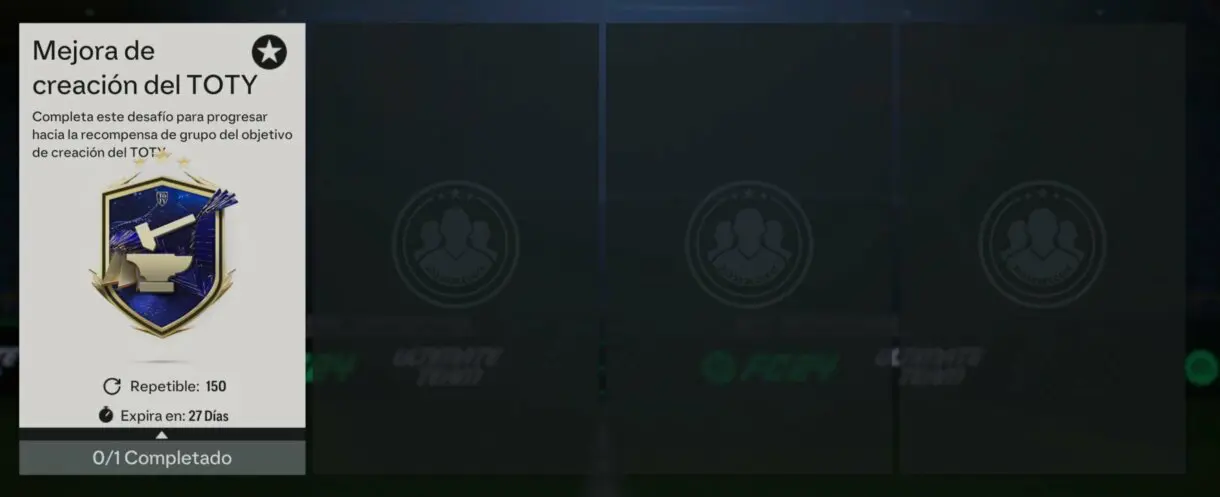 Apartado favoritos de SBC mostrando la Mejora de creación del TOTY EA Sports FC 24 Ultimate Team