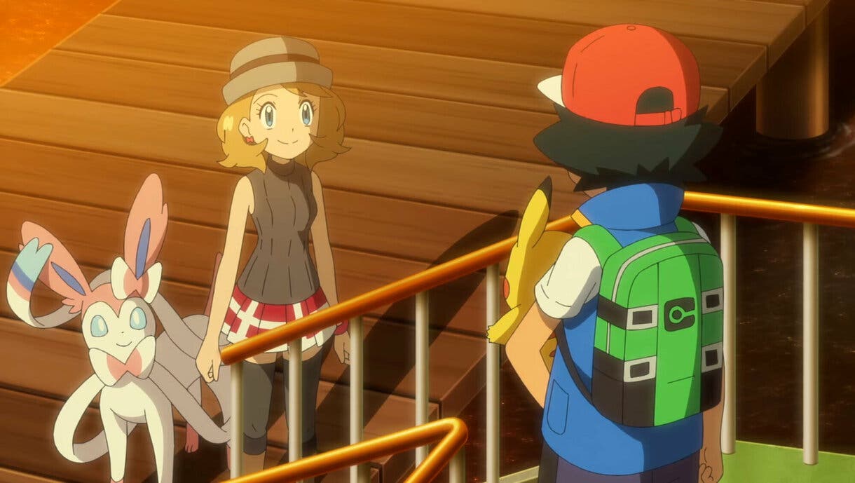 anime de Pokemon Ash y Serena