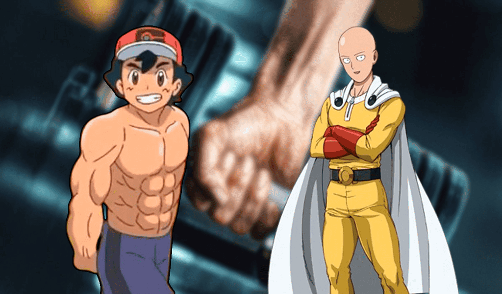 Ash Pokemon y Saitama One Punch Man fuerza