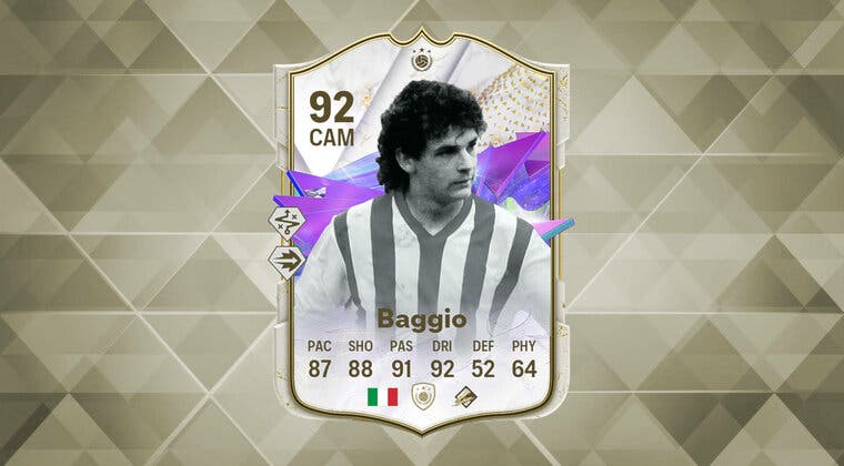 Imagen de EA Sports FC 24: Baggio Icono de Futuras estrellas (con cinco de skills) disponible en SBC