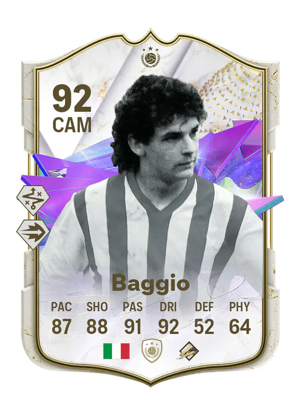 Carta Baggio Icono de Futuras estrellas que probablemente llegará a EA Sports FC 24 Ultimate Team