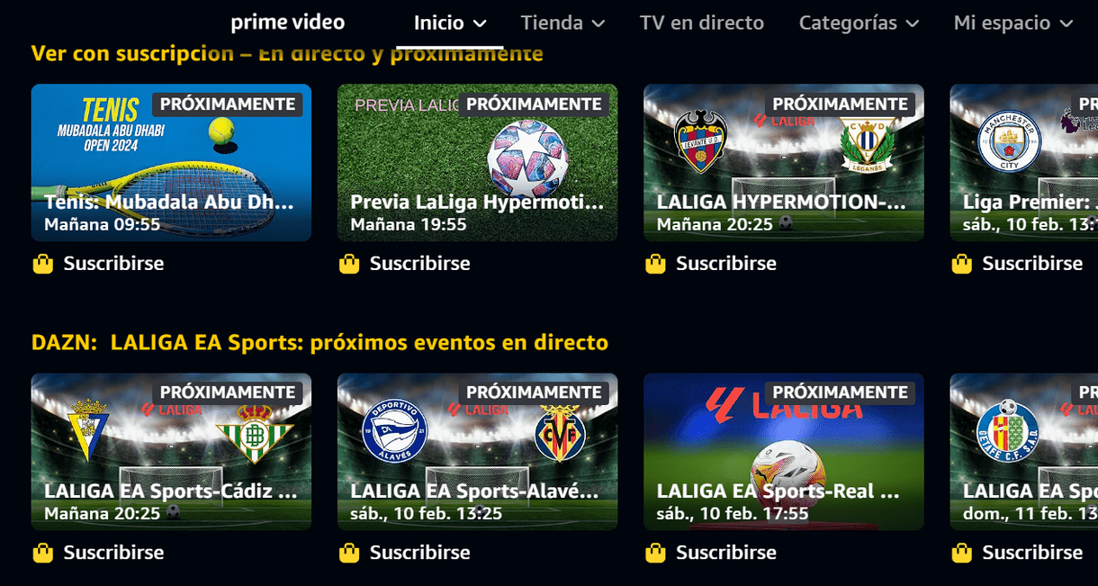 dazn en amazon prime video