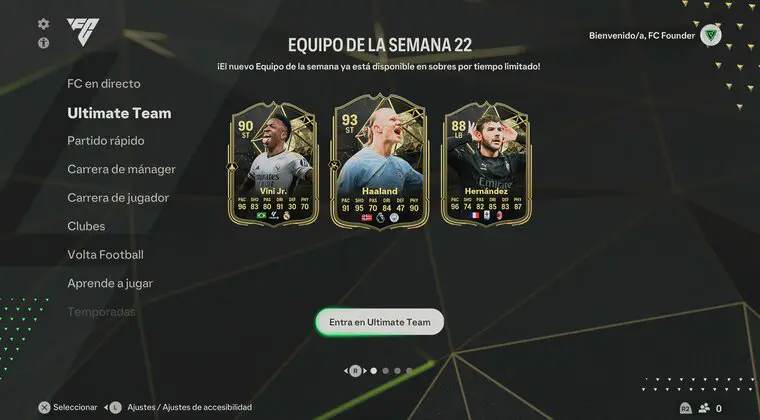 Imagen de EA Sports FC 24: nuevo TOTW 22 con Vinícius, Theo Hernández y Haaland