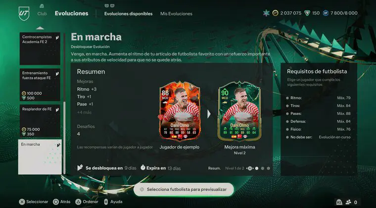 Imagen de EA Sports FC 24: la Evolución gratuita "En marcha" otorga un +11 de ritmo