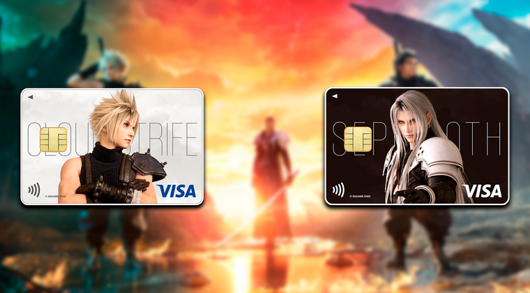 Imagen de Así son las tarjetas de crédito personalizadas de  Cloud y Sephiroth de Final Fantasy VII Rebirth