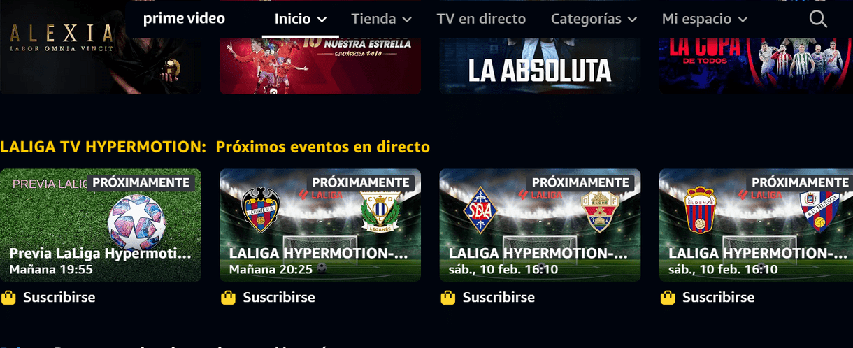 LaLiga Hypermotion en Amazon Prime Video