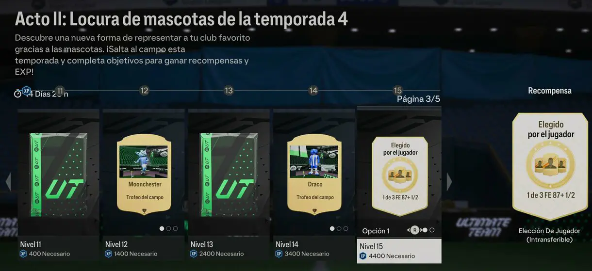 Página 3 del pase de temporada de Locura de mascotas de EA Sports FC 24 Ultimate Team