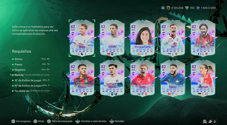 Imagen de EA Sports FC 24: mejores cartas para las Evoluciones "Centrocampistas Academia FE"