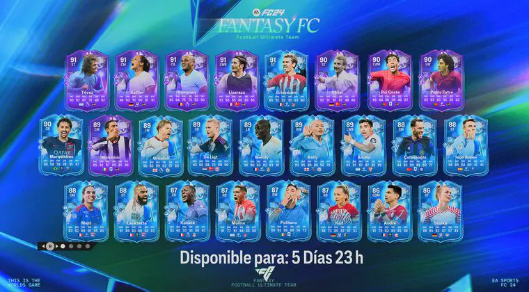 Imagen de EA Sports FC 24: mini-lanzamiento Fantasy FC con Acuña y un completo Lacazette