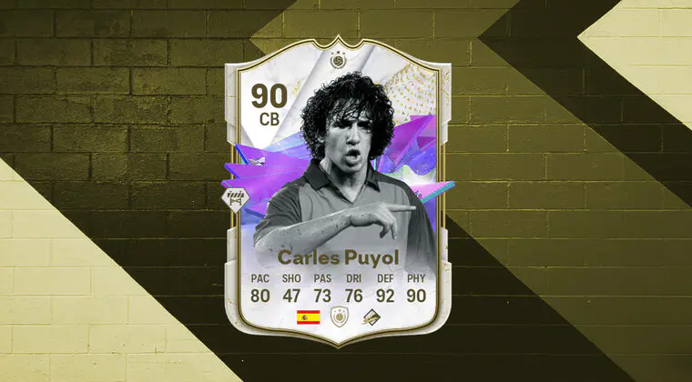 Imagen de EA Sports FC 24: review de Puyol Icono de Futuras estrellas. ¿Es un defensor competitivo?