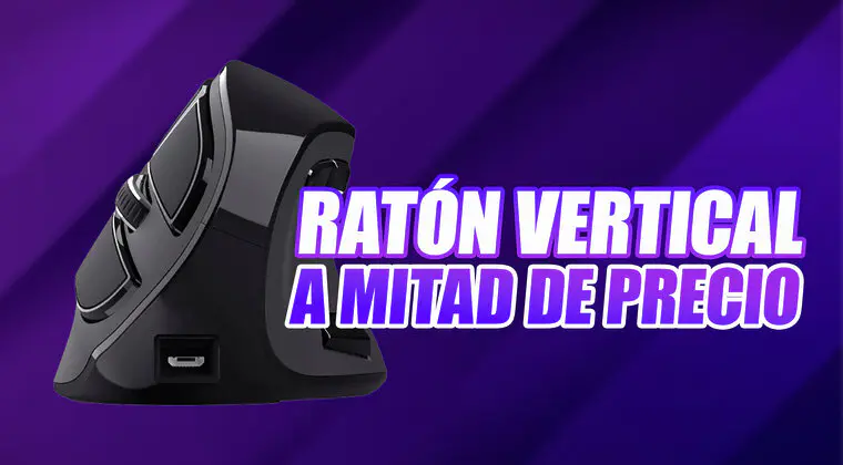 Imagen de ¡A mitad de precio! Ratón vertical Trust recargable con 9 botones