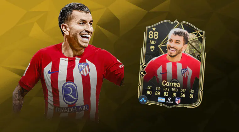 Imagen de EA Sports FC 24: review de Correa IF, una gran carta para terminar plantillas