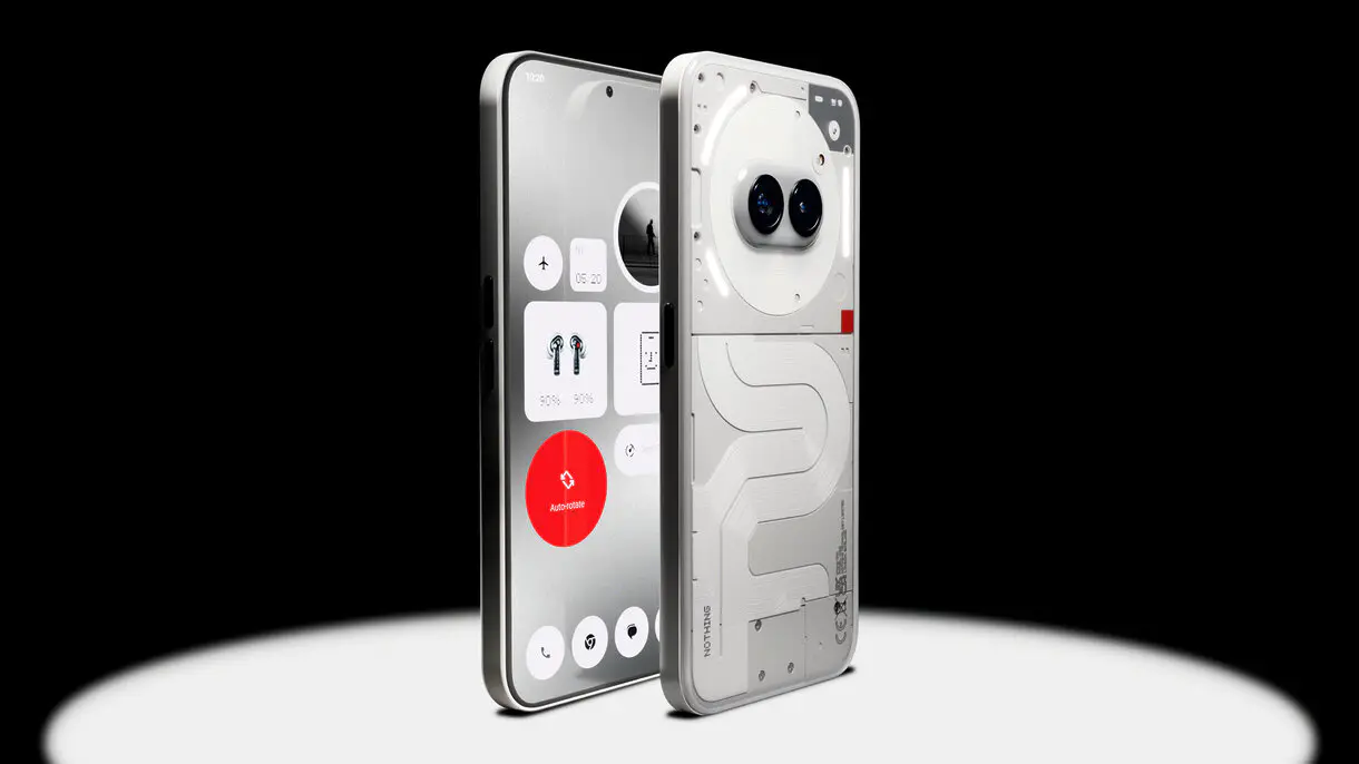 Nothing Phone (2a) diseño y color blanco.