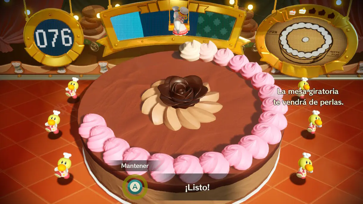 Así es un minijuego de Princess Peach: Showtime! con el traje de Pastelera