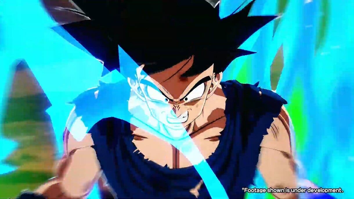 Goku a punto de transformarse en super Saiyan Blue en Dragon Ball: Sparking! ZERO