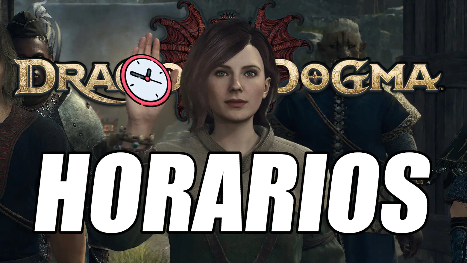 Personaje de Dragon's Dogma 2 sosteniendo un reloj