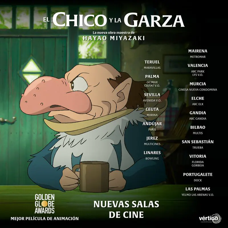 El chico y la garza reestreno salas cines España