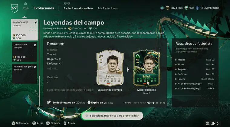 Imagen de EA Sports FC 24: nueva Evolución para Iconos con Paso rápido + y que mejora las estrellas