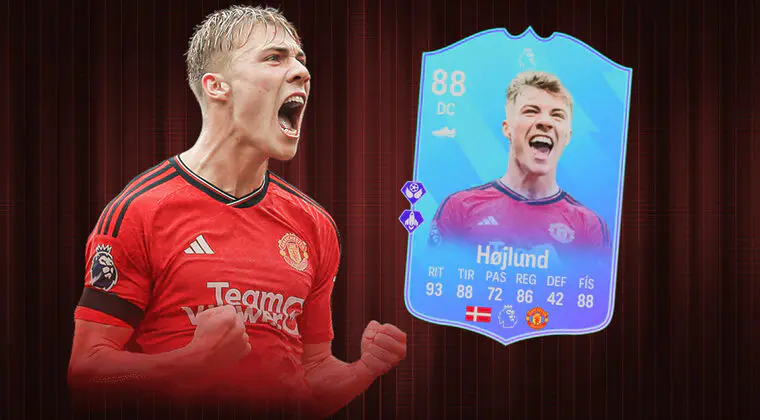 Imagen de EA Sports FC 24: ¿Merece la pena Hojlund POTM de la Premier League? (Jugador SBC)