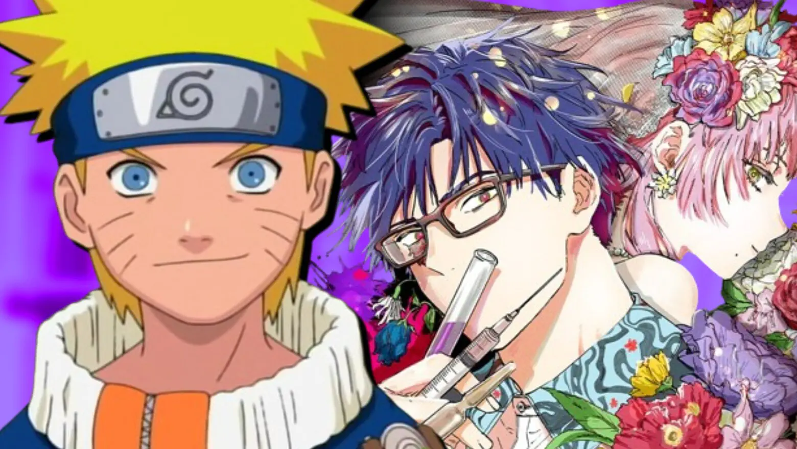 naruto con los protagonistas de Marriagetoxin