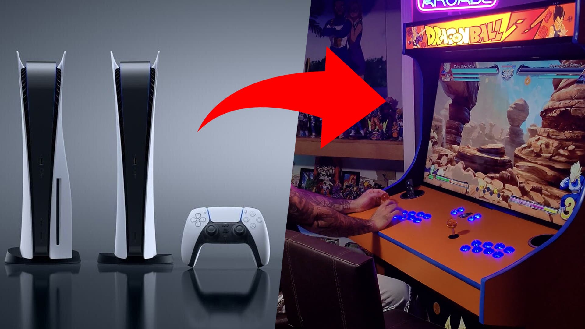 Crean una PS5 que es máquina arcade totalmente funcional y perfecta para  juegos de lucha