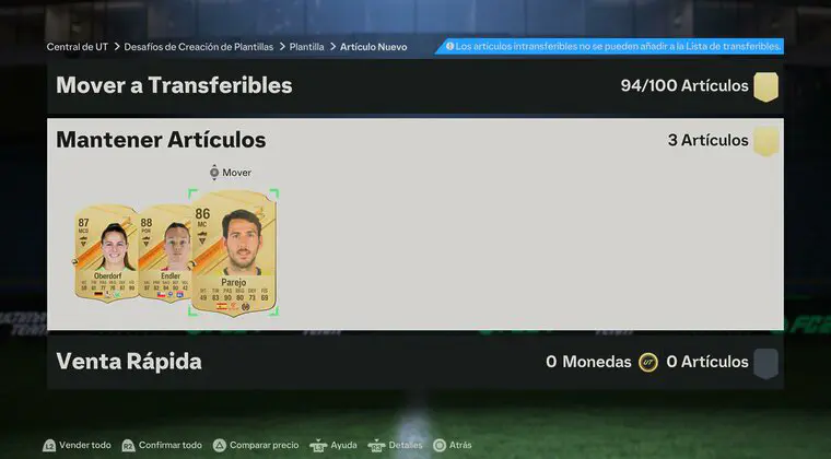 Imagen de Regresa a EA Sports FC 24 uno de los SBCs más interesantes para intentar generar medias altas
