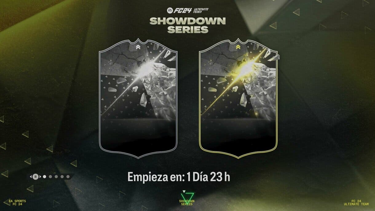 Pantalla de carga sobre anunciando el evento Showdown Series EA Sports FC 24 Ultimate Team