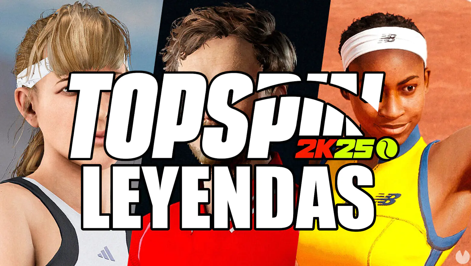 TopSpin 2K25 presenta a su plantel completo de jugadores