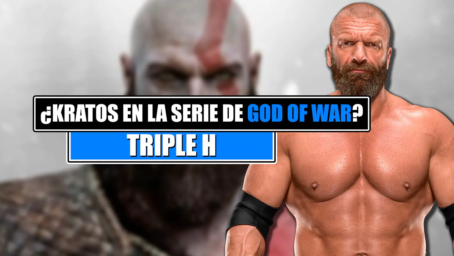 triple h como kratos en la serie god of war