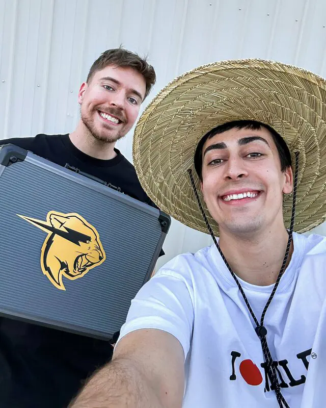nil ojeda y mrbeast tras el reto de 21 días