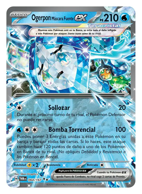 JCC Pokémon Mascarada Crepuscular Ogerpon Fuente ex